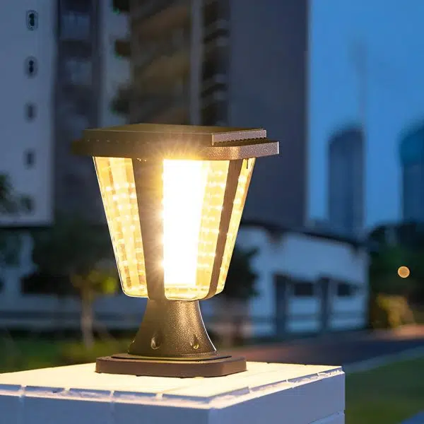 LED Waterproof Motion Sensor Light-control Modern Solar Post Caps Lights - Image 2