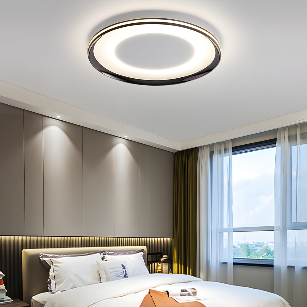 2-888909ee-3ef4-43ff-ac8b-2855c8d3ff81.jpg Round Black LED Flush Ceiling Light - Image 1