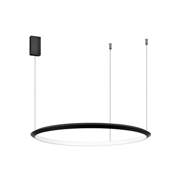 Black Ring Chandelier LED Pendant - Image 10