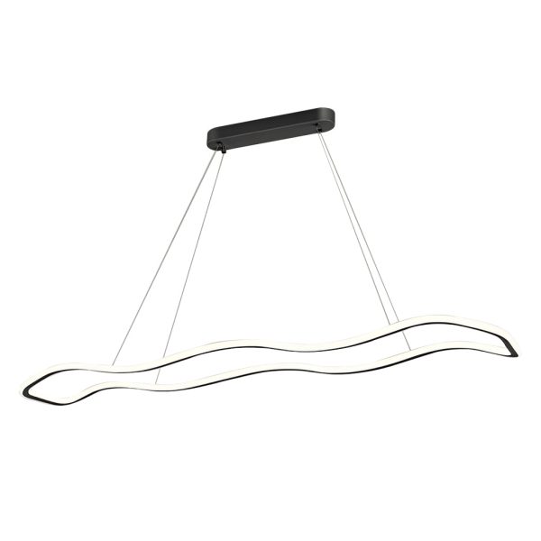 Long Waves Circular Design LED Nordic Hanging Ceiling Light Chandelier - Image 8