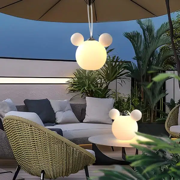 Cartoon 3D Animal Waterproof USB Rechargeable Outdoor Hanging Lights - Image 2