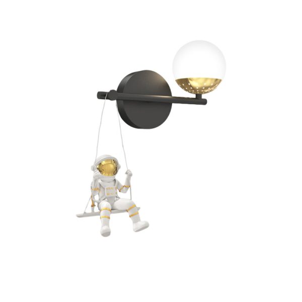 Acrylic Ball Resin Astronaut Decor Swing 3 Step Dimming Modern Wall Lights - Image 4