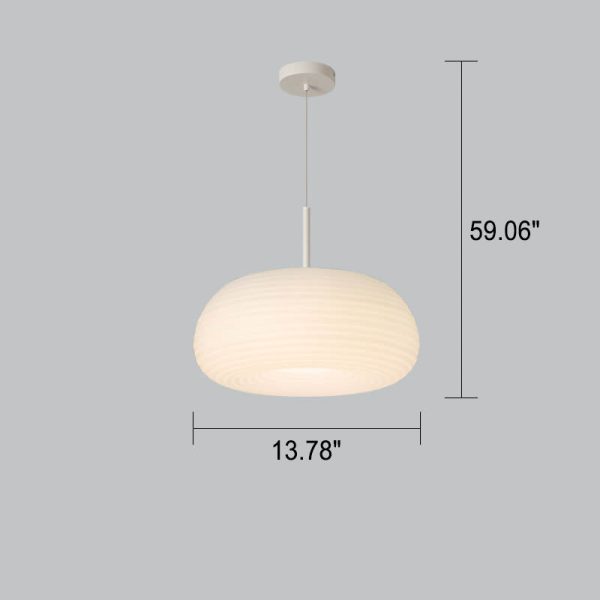 Modern Minimalist Pure White Round Iron PE LED Pendant Light - Image 9