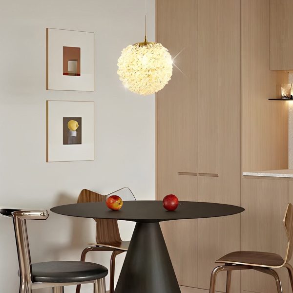 Round Luxurious Crystal Ball Three Step Dimming Modern Pendant Lights - Image 2