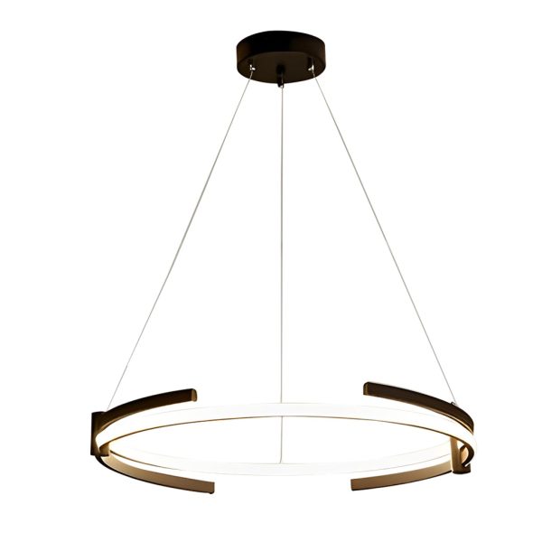 Minimalist Round Stepless Dimming with Remote LED Nordic Chandelier - Image 6