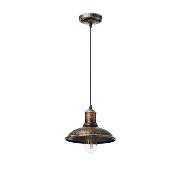 Round Iron Waterproof LED Retro Industrial Style Outdoor Pendant Lights - Image 5