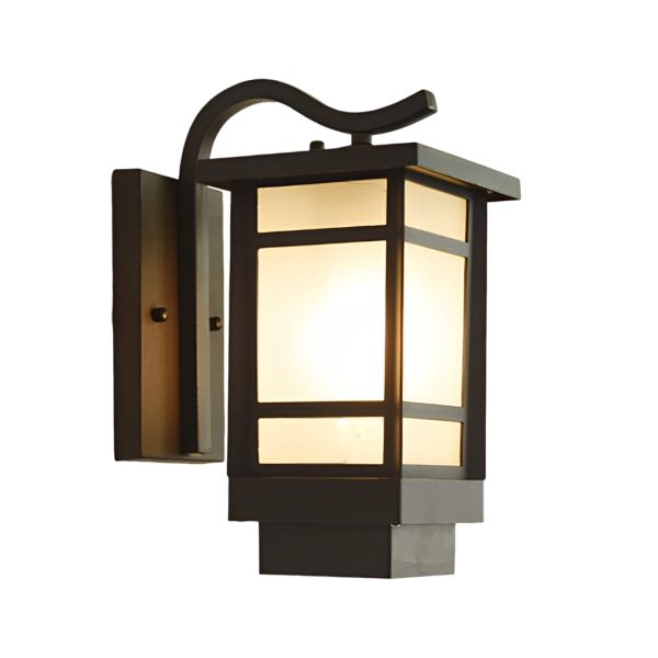 Vintage Waterproof LED Glass Matte Black Retro Wall Lamp Exterior Lights - Image 6