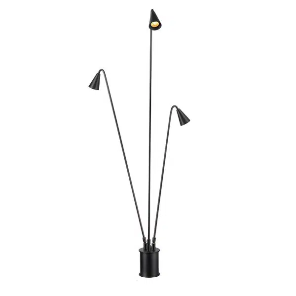 Classic Industrial Black Multi-Head LED Floor Lamp - Image 8