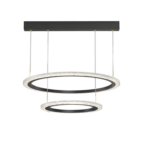 Simple Ring Three Step Dimming Circles Modern Chandelier Hanging Lights - Image 7
