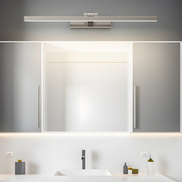 31'' 180?? Adjustable Stainless Steel Bathroom Vanity Light with LED Strip - Image 2