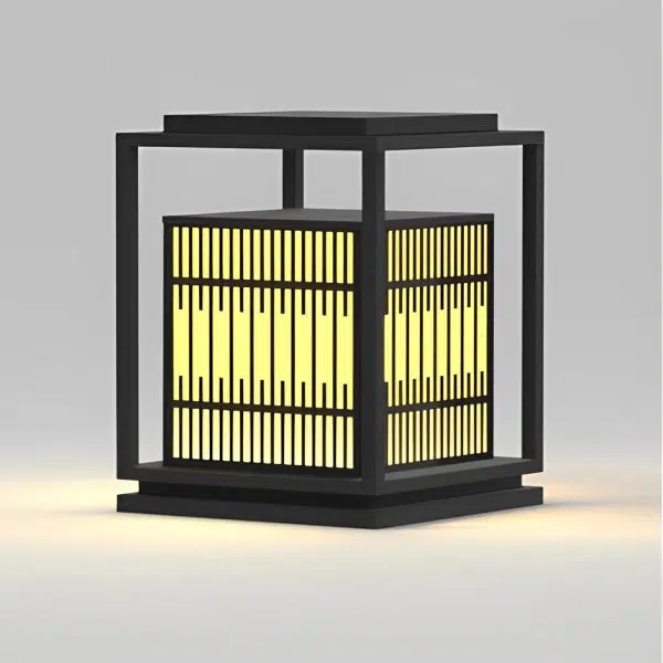 Square Vintage Design LED Waterproof Traditional Outdoor Pillar Lights - Image 7