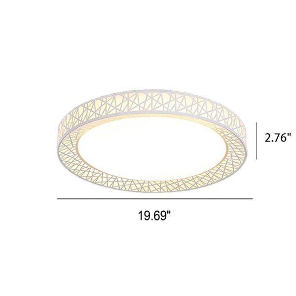 Modern Creative Round Bird's Nest Iron LED Flush Mount Ceiling Light - Image 5