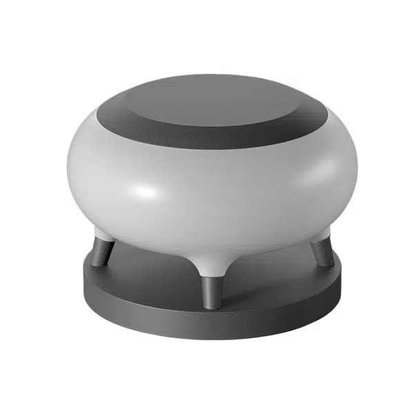 Round Drum Waterproof IP65 LED Black Modern Solar Fence Post Lights - Image 5