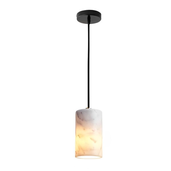 Minimalist Cylindrical Marmoreal 3 Step Dimming Nordic Pendant Lights - Image 6