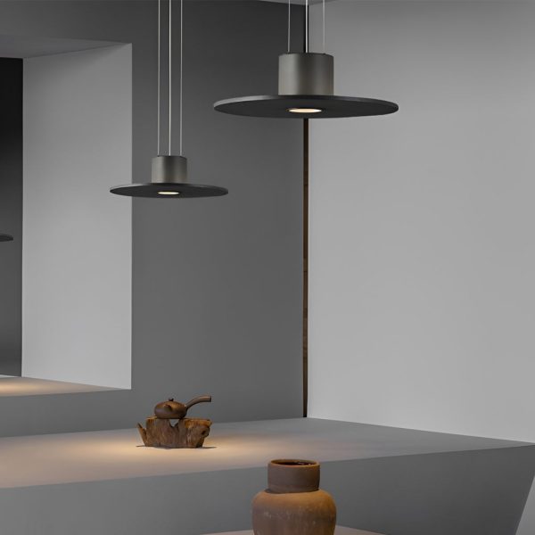 Round Plate Shaped LED Modern Pendant Light Hanging Lamp Island Lights - Image 2