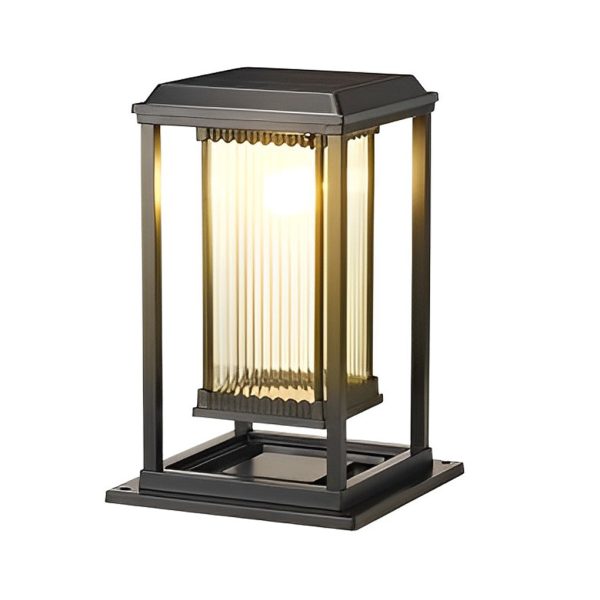 Square Waterproof Intelligent Light Control Black Solar Lawn Lights - Image 6