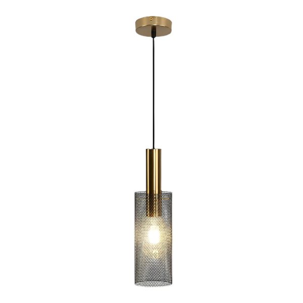 Cylindrical Minimalist Iron Grid Creative Modern Pendant Lighting - Image 6
