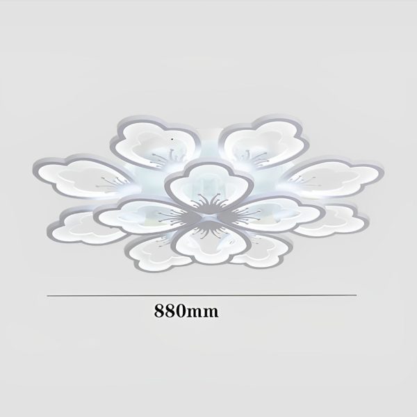 Flower Shaped Dimmable LED White Nordic Chandelier Light Flush Mount Lighting - Image 8