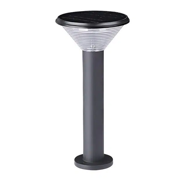 Round Light Control Induction Black Modern Outdoor Solar Pathway Lights - Image 12