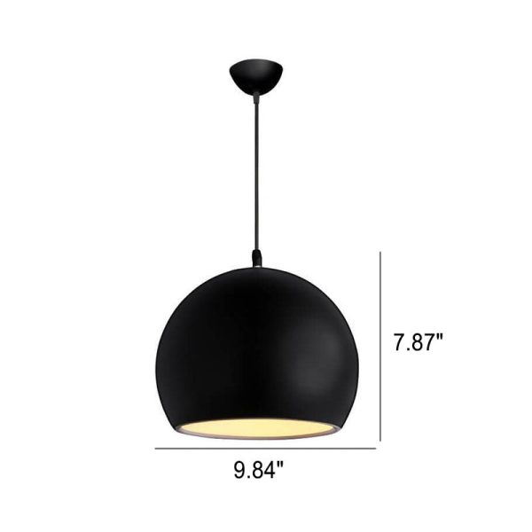 Modern Solid Color Round Head Iron 1-Light Pendant Light - Image 14