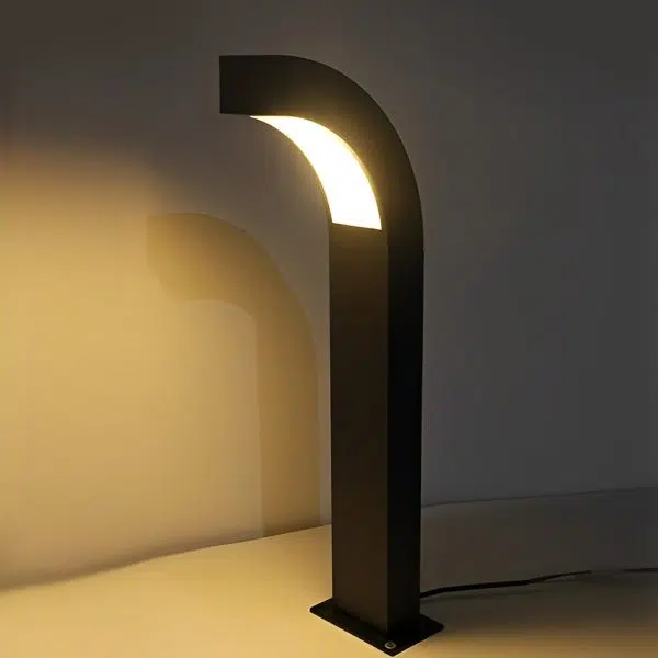 Minimalist Curved 24 inch Bollard Light Waterproof LED Landscape Lighting for Pathway - Image 6