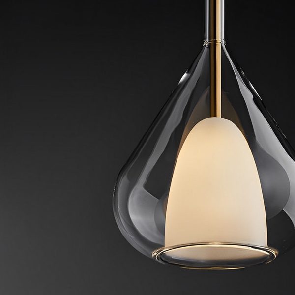 Raindrop Creative Double Layers Glass Nordic Pendant Lights Small Chandelier - Image 6