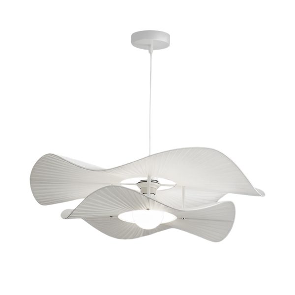 Pleated Fabric Hats Flowers Three Step Dimming Modern Ceiling Lights - Image 6