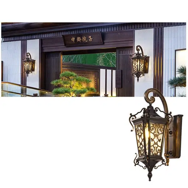European Palace Outdoor Waterproof 1-Light Wall Sconce Lamp - Image 22