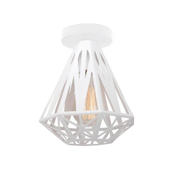Retro Personality Iron Cage LED American Style Ceiling Light Fixture - Image 7