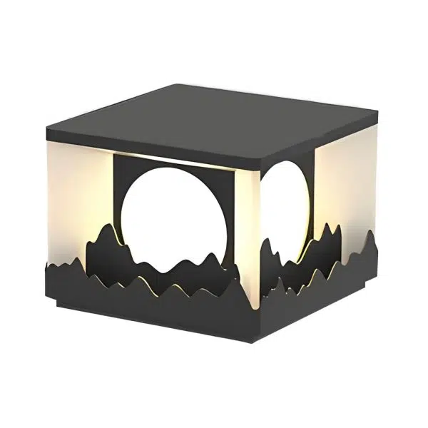 Mountain Scenery Design Waterproof LED Modern Solar Fence Post Lights - Image 6