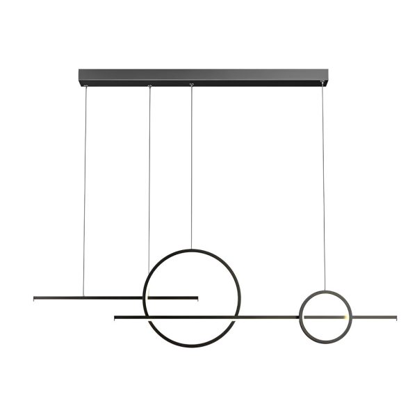 Long Strip Circles Three Step Dimming Stepless Dimmable LED Chandelier - Image 8