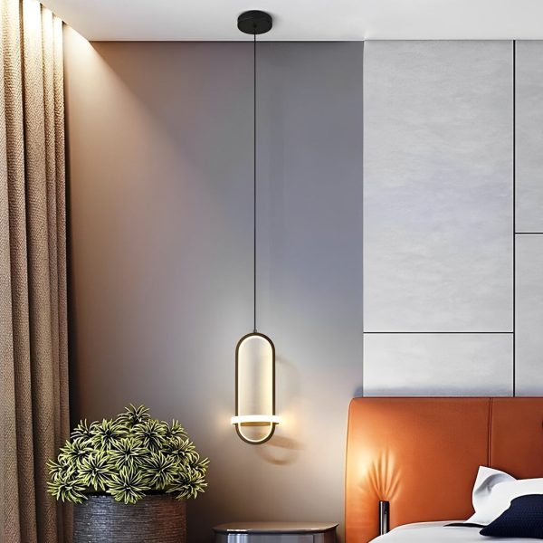 Artistic Rounded Rectangle LED Modern Pendant Lighting Kitchen Island Lighting - Image 3
