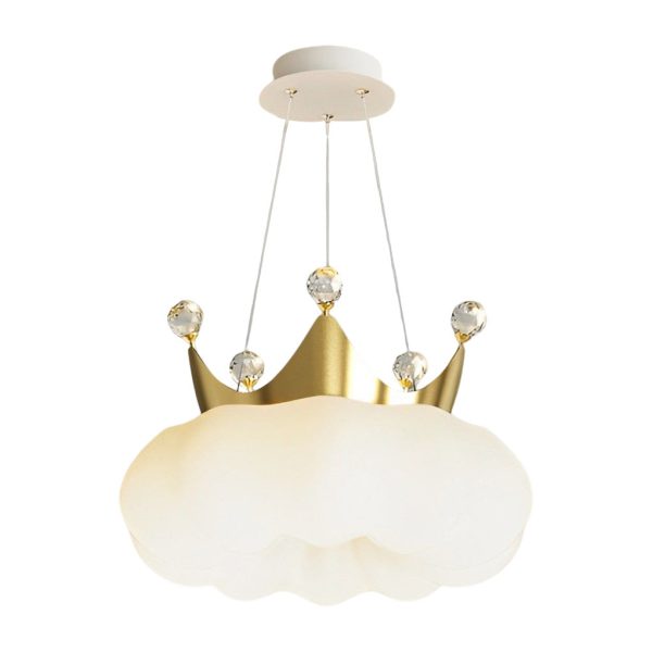 Clouds Crystal Crowns LED Three Step Dimming Ins Modern Chandelier Light - Image 8