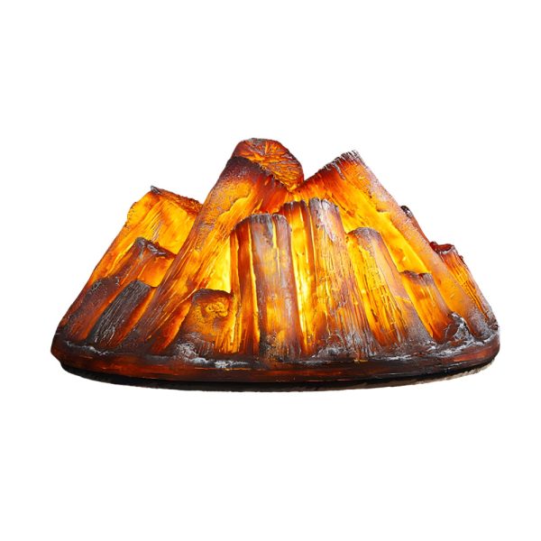 Decorative Resin Firewood Charcoal Pile Simulated Fireplace Flame Lamp - Image 8