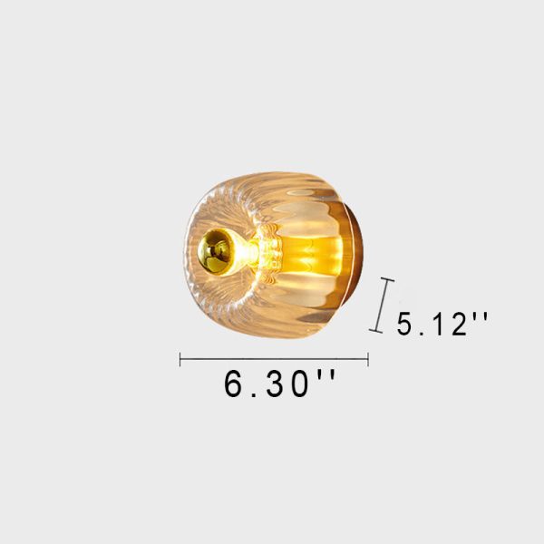 Modern Luxury Glass Sun Shape Full Copper Dual Purpose 1-Light Flush Mount Light - Image 8