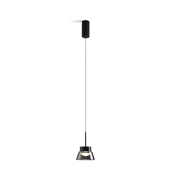 1/2-Light Smoked Gray Glass Pendant Light LED Island Glass Chandelier Black Hanging Ceiling Lamp for Bedroom - Image 7