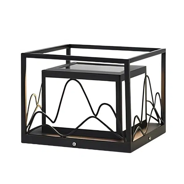 Square Waterproof Mountain Scenery Outdoor Solar Post Caps Lights - Image 8