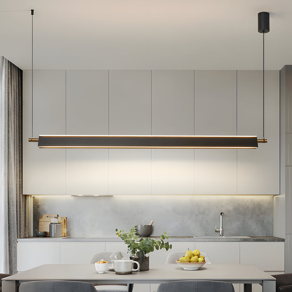 2-e33d73ff-4958-4624-9f5d-3be634df9879.jpg Modern 35.4''/47.2'' Black Aluminum Linear Kitchen Island Light - Image 1