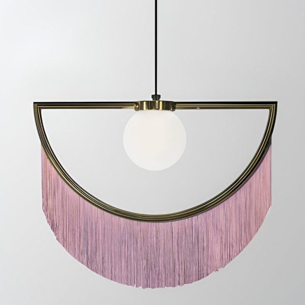Pink Tassels Creative LED Nordic Chandelier Pendant Light Hanging Lamp - Image 6