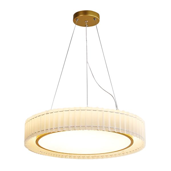 Circular Pleated 3 Step Dimming Light LED Nordic Ceiling Light Chandeliers - Image 9