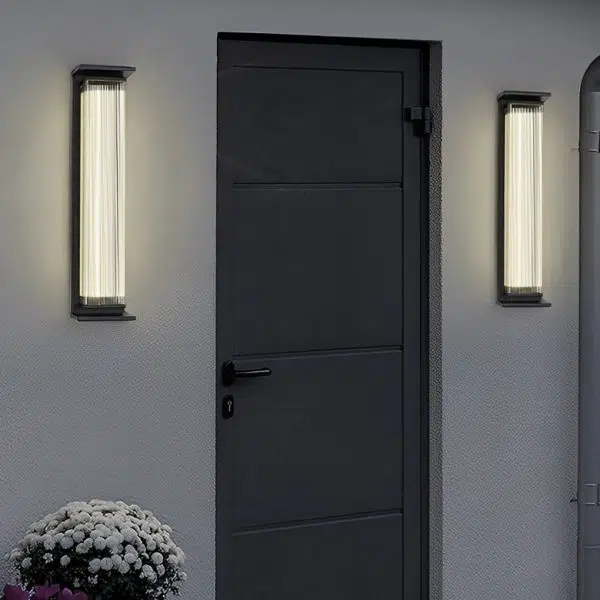 Creative Strip Waterproof Black Modern LED Wall Lamp Outdoor Wall Lights - Image 2
