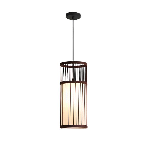 Creative Minimalist Bamboo Hand Woven LED Retro Modern Pendant Lights - Image 10