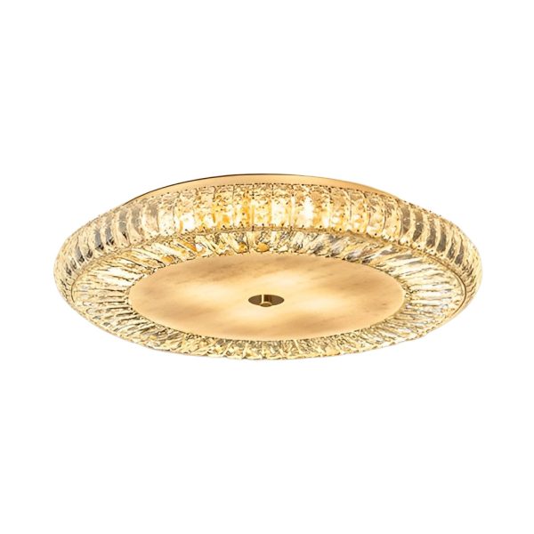Round Crystal Three Step Dimming Glass Luxury Modern Ceiling Light Fixture - Image 7