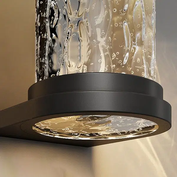 Modern Luxury Glass Stereoscopic Luminescence Cylindrical LED Wall Light - Image 9