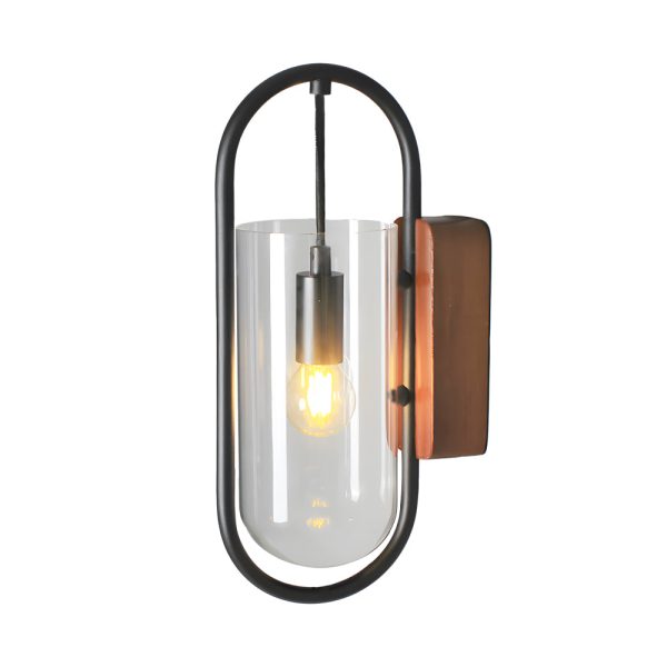 Retro Wood Base Iron Glass Shade LED 3 Step Dimming Nordic Wall Lights - Image 7