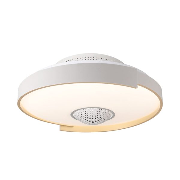 Modern 6-Speed Bladeless Ceiling Fan with Dimmable LED Light  - Round - Image 8