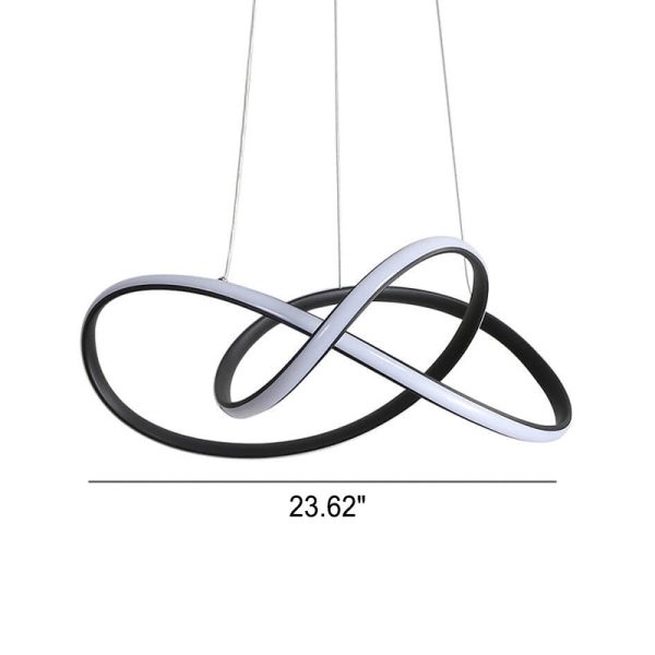Modern Minimalist Ring Aluminum Strip LED Pendant Light - Image 5