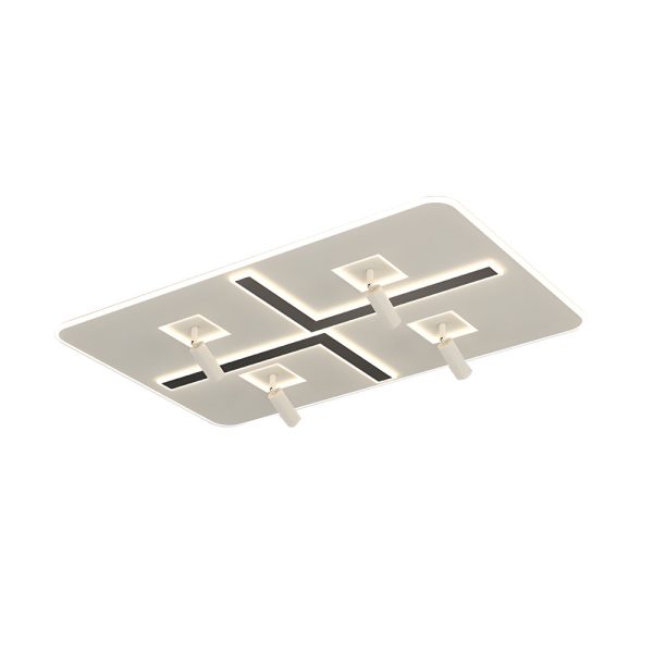 Ultra-Thin Rectangular 3 Step Dimming Modern Ceiling Lights with Spotlights - Image 7