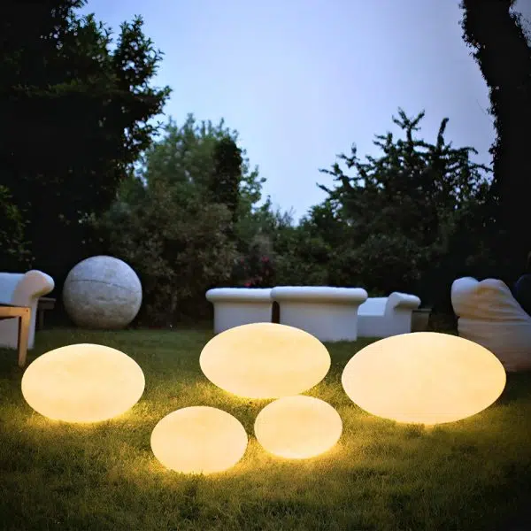 Resin Cobblestone LED Lawn Light Modern Waterproof Outdoor Landscape Lamp - Image 2