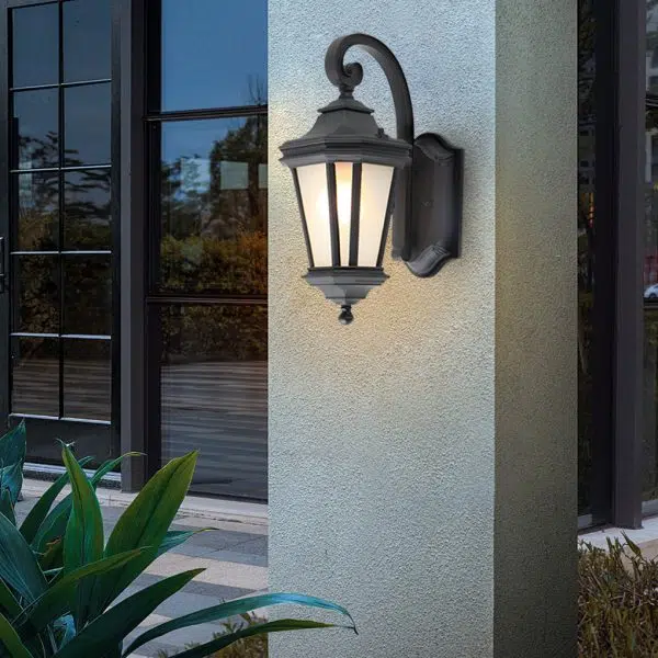 Minimalist Frosted Glass Waterproof European-Style Outdoor Wall Lamp - Image 2